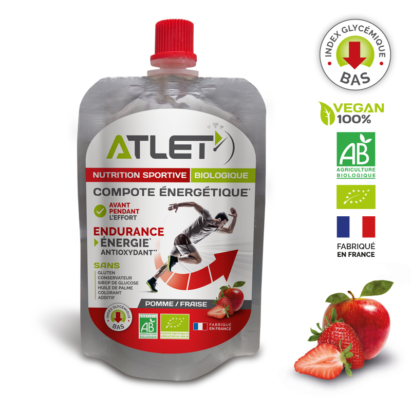 COMPOTE ENERGETIQUE POMME FRAISE 100G